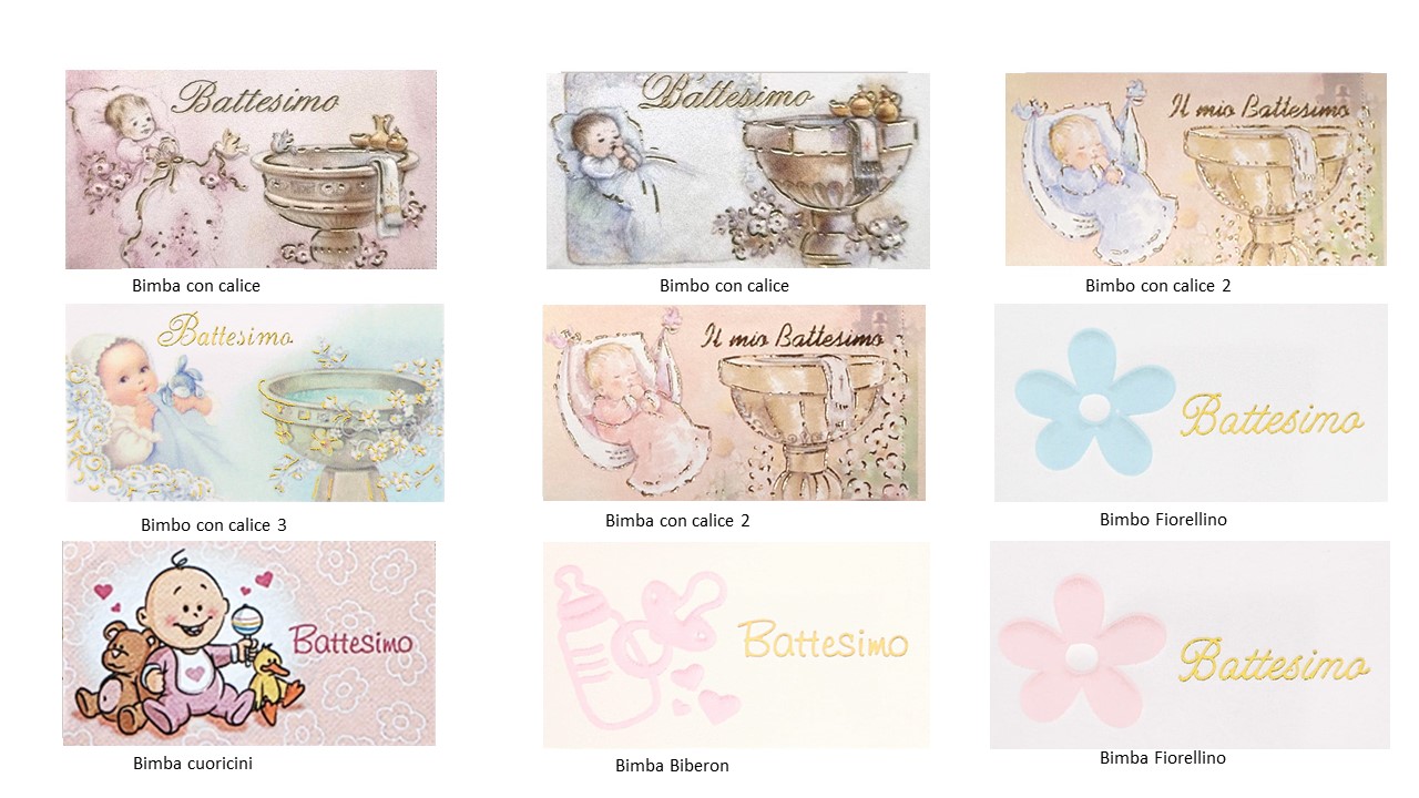 Bigliettini Nascita/Battesimo - Set da 5 pezzi – Bild 2