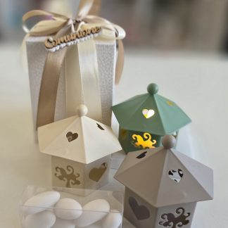 MINI LANTERNE IN METALLO CON CUORI E ALBERO DELLA VITA